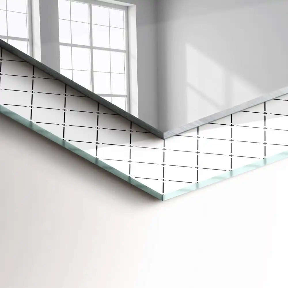 Rectangle decorative mirror Checkered pattern lines