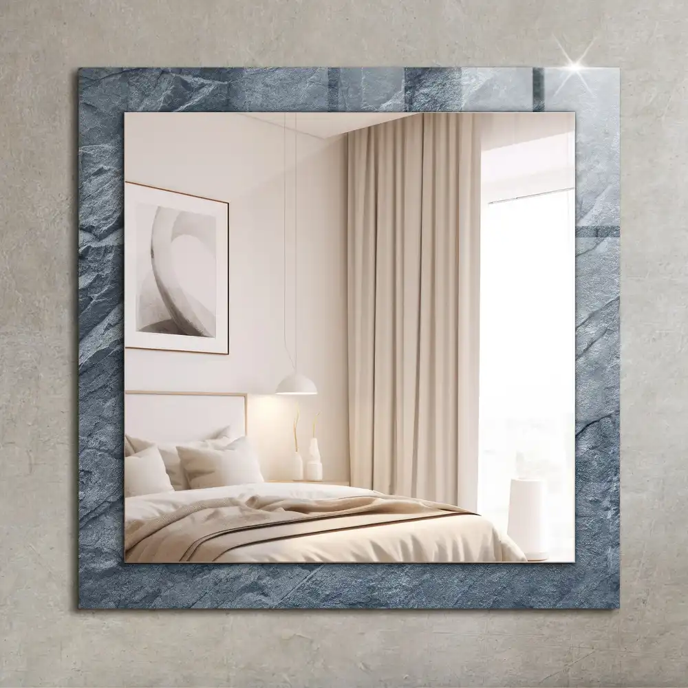 Rectangle decorative mirror Rock texture stone