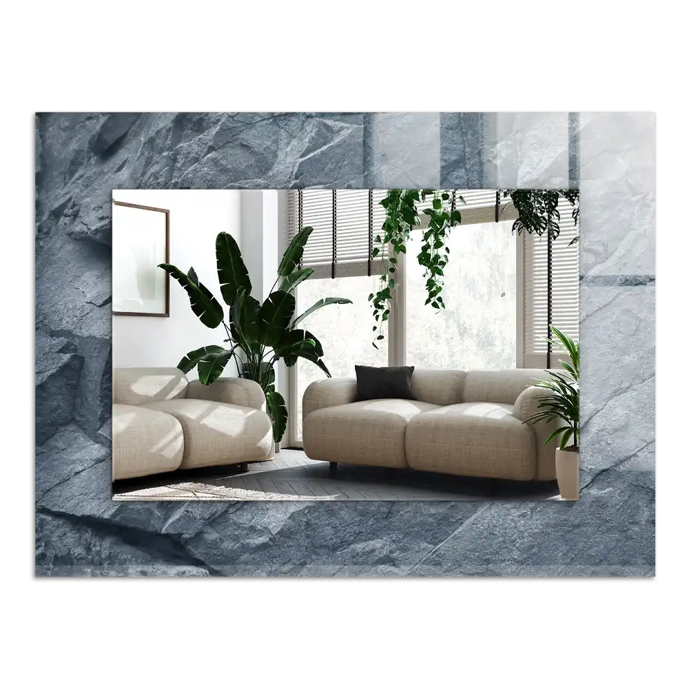 Rectangle decorative mirror Rock texture stone