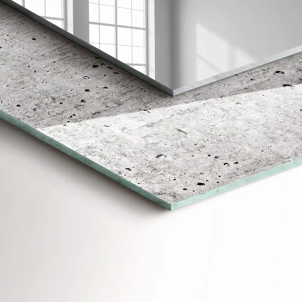 Rectangular decorative mirror Concrete wall texture