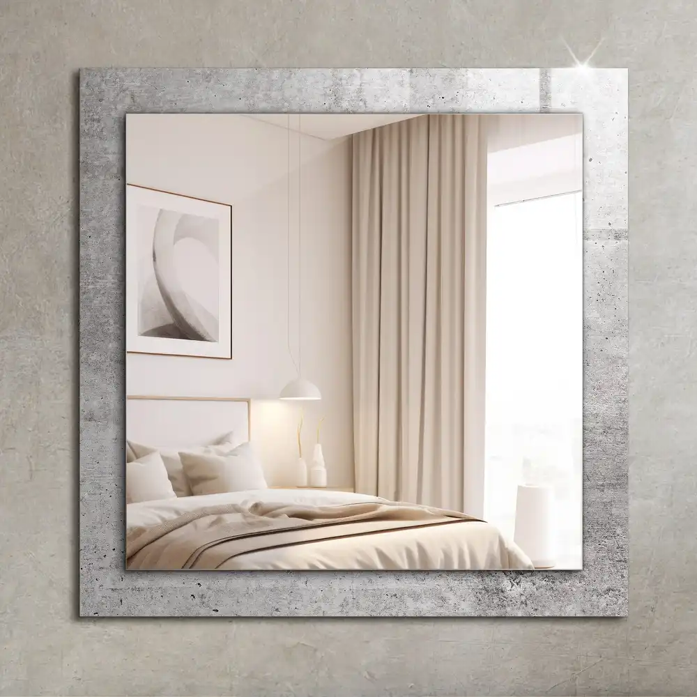 Rectangular decorative mirror Concrete wall texture