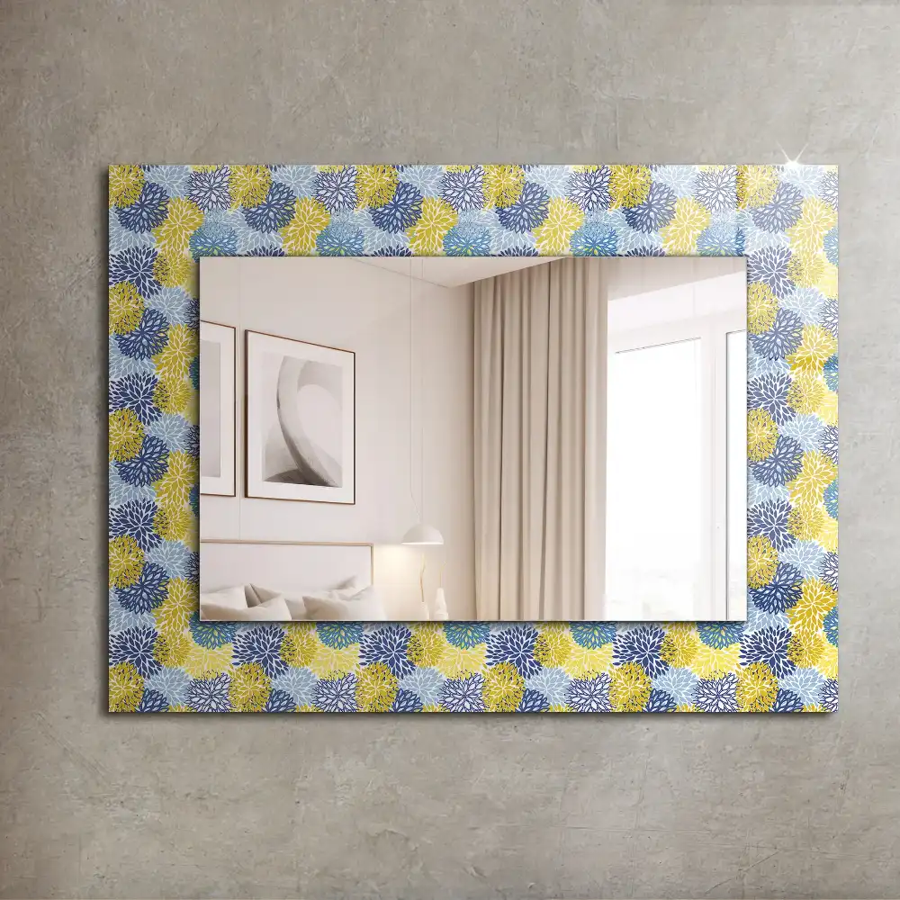 Rectangular mirror print Colorful flower pattern