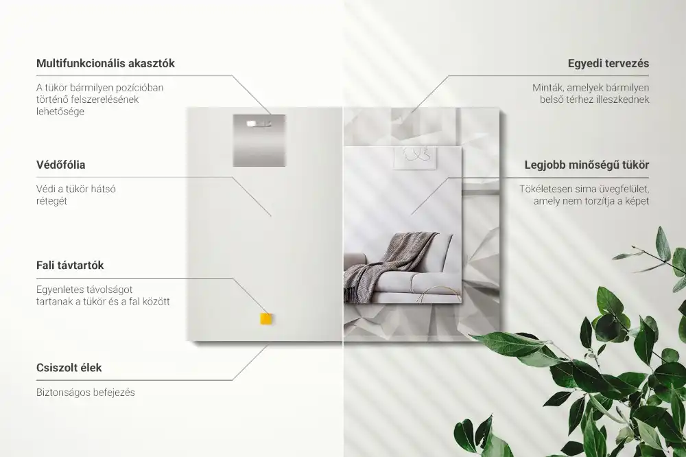 Rectangular mirror print Abstract geometric shapes