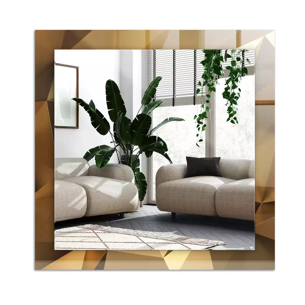 Rectangle decorative mirror geometric shapes