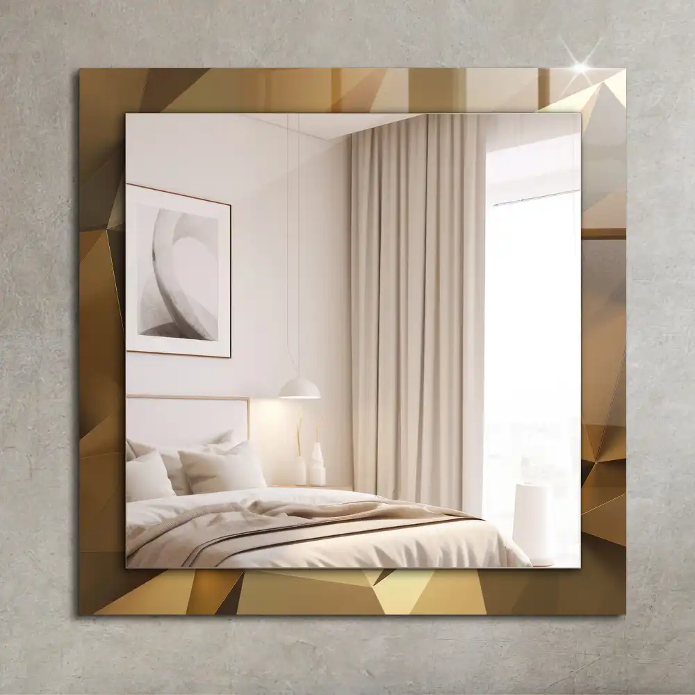 Rectangle decorative mirror geometric shapes