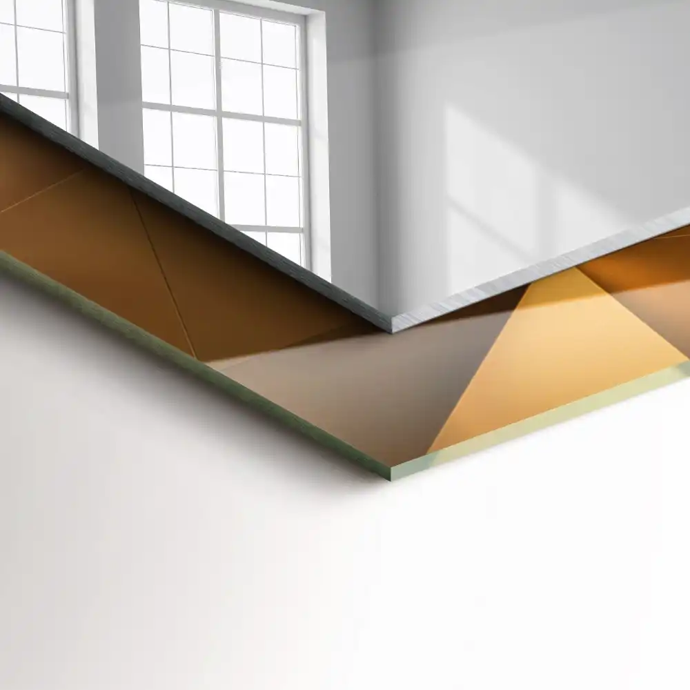 Rectangle decorative mirror geometric shapes