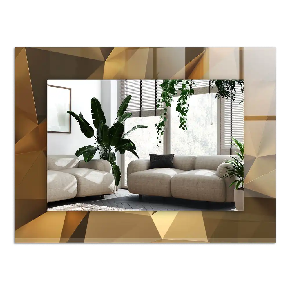 Rectangle decorative mirror geometric shapes