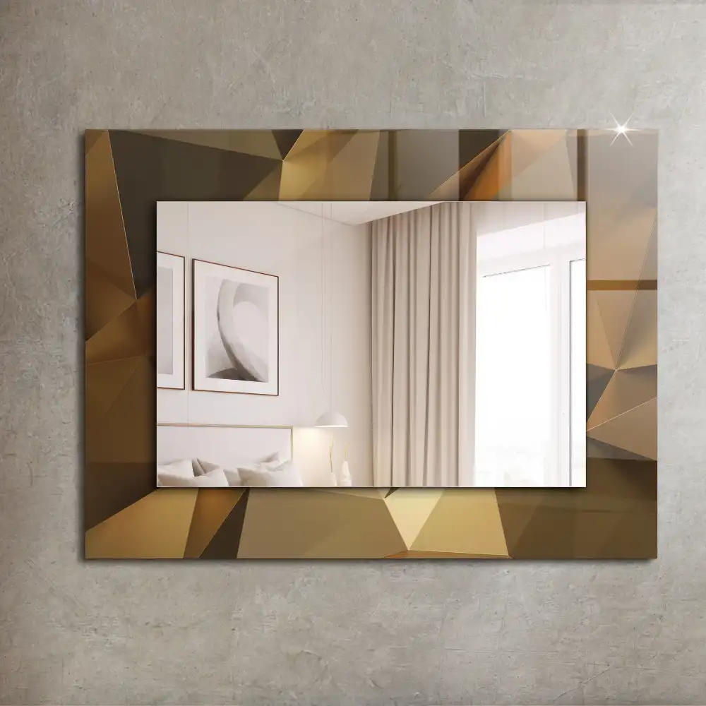 Rectangle decorative mirror geometric shapes