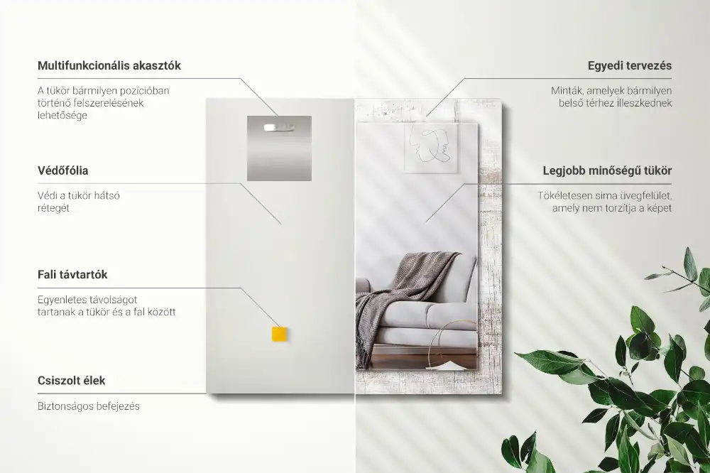 Rectangle decorative mirror Old Wood