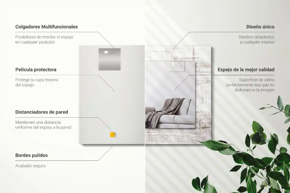 Rectangle decorative mirror Old Wood