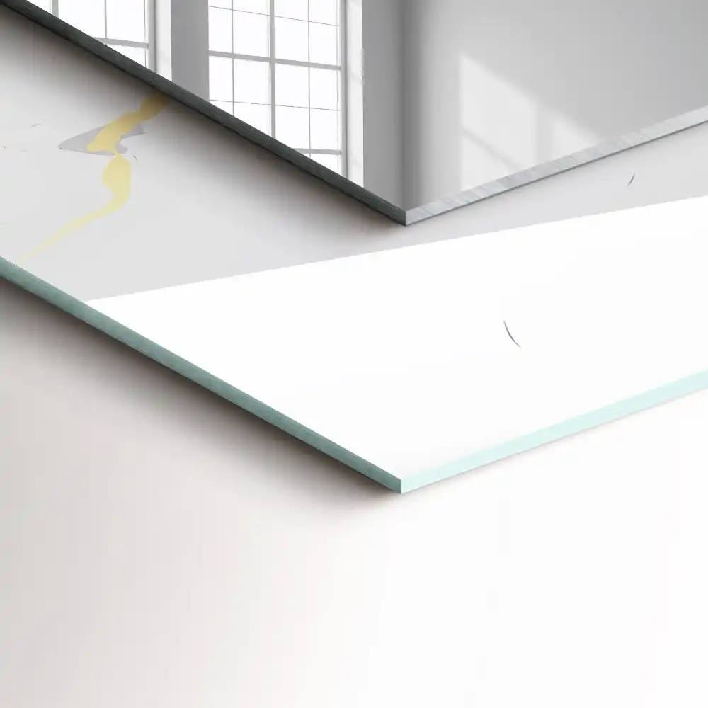 Rectangular mirror print White marble pattern