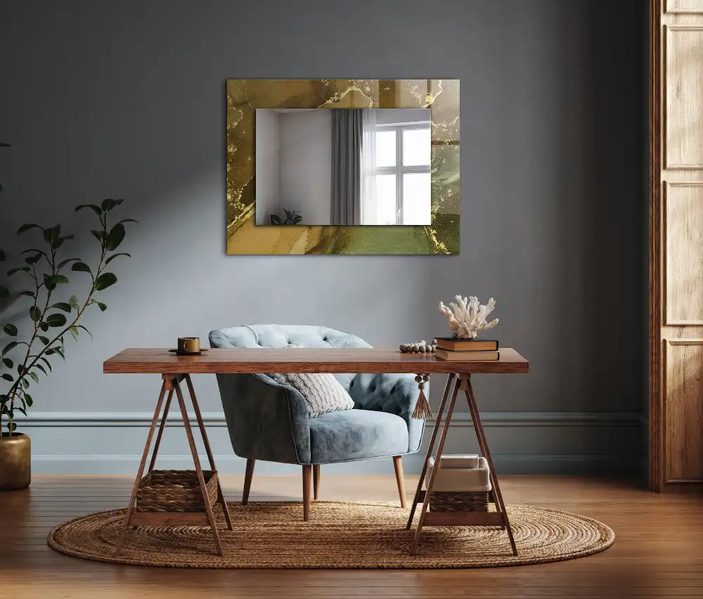Rectangle decorative mirror Abstract art