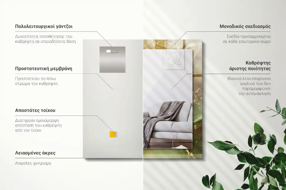 Rectangle decorative mirror Abstract art