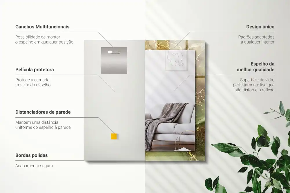 Rectangle decorative mirror Abstract art