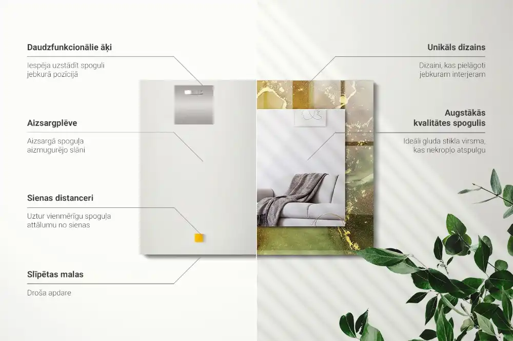 Rectangle decorative mirror Abstract art