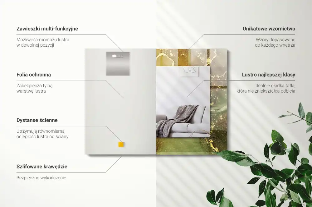 Rectangle decorative mirror Abstract art