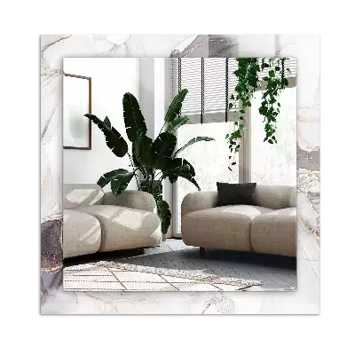 Rectangular mirror print Abstract art marble