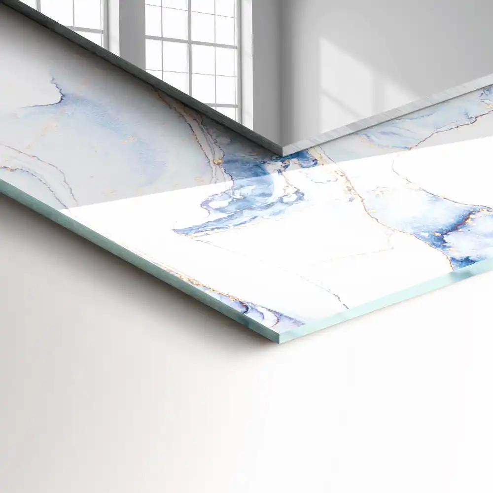 Rectangle decorative mirror Abstract art marble