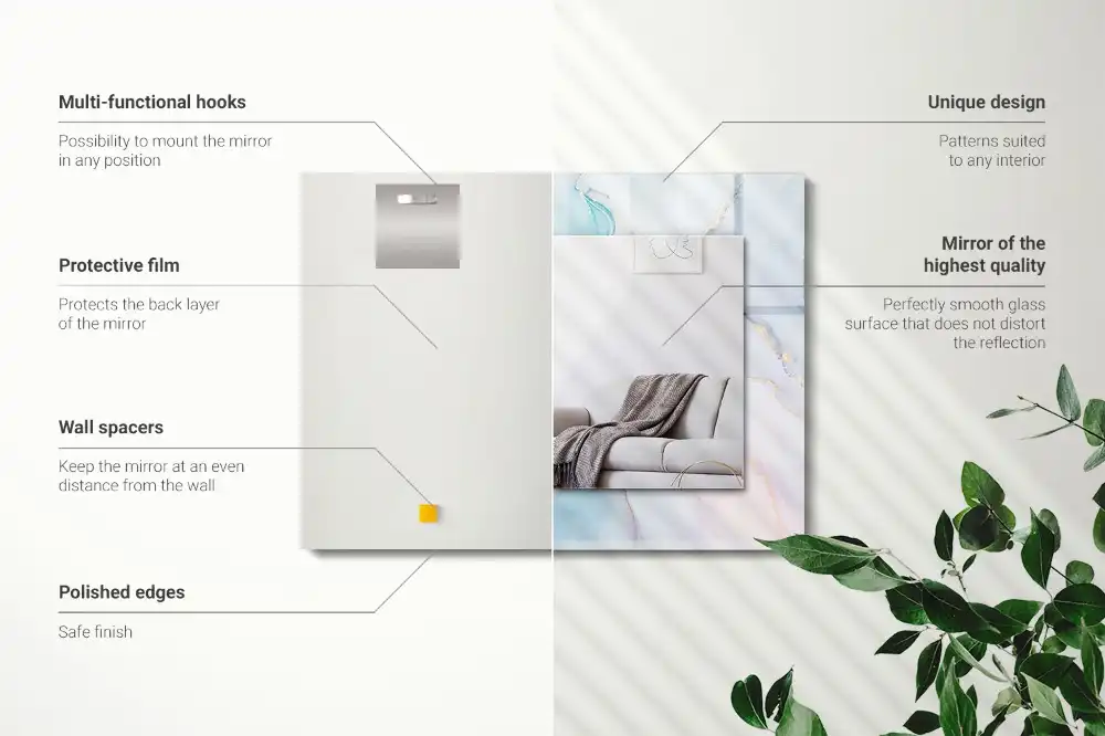 Rectangular mirror print Abstract watercolor