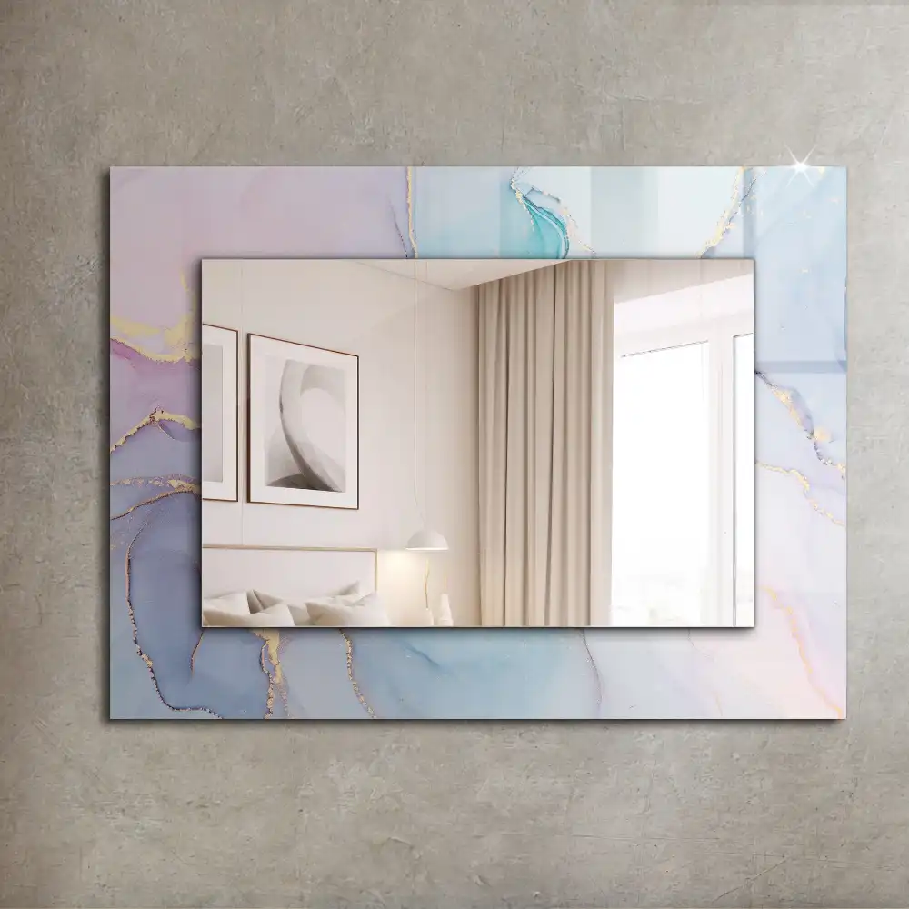 Rectangular mirror print Abstract watercolor