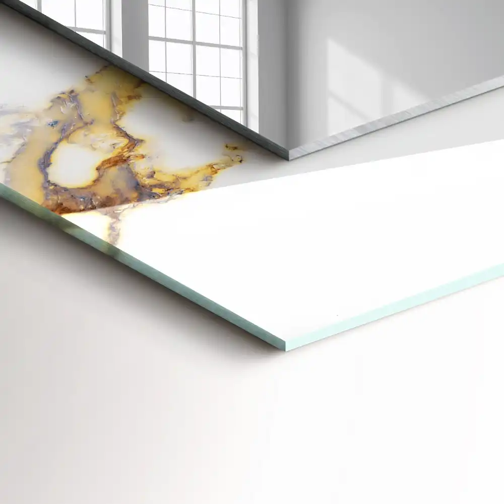 Rectangular wall mirror design Veined marble