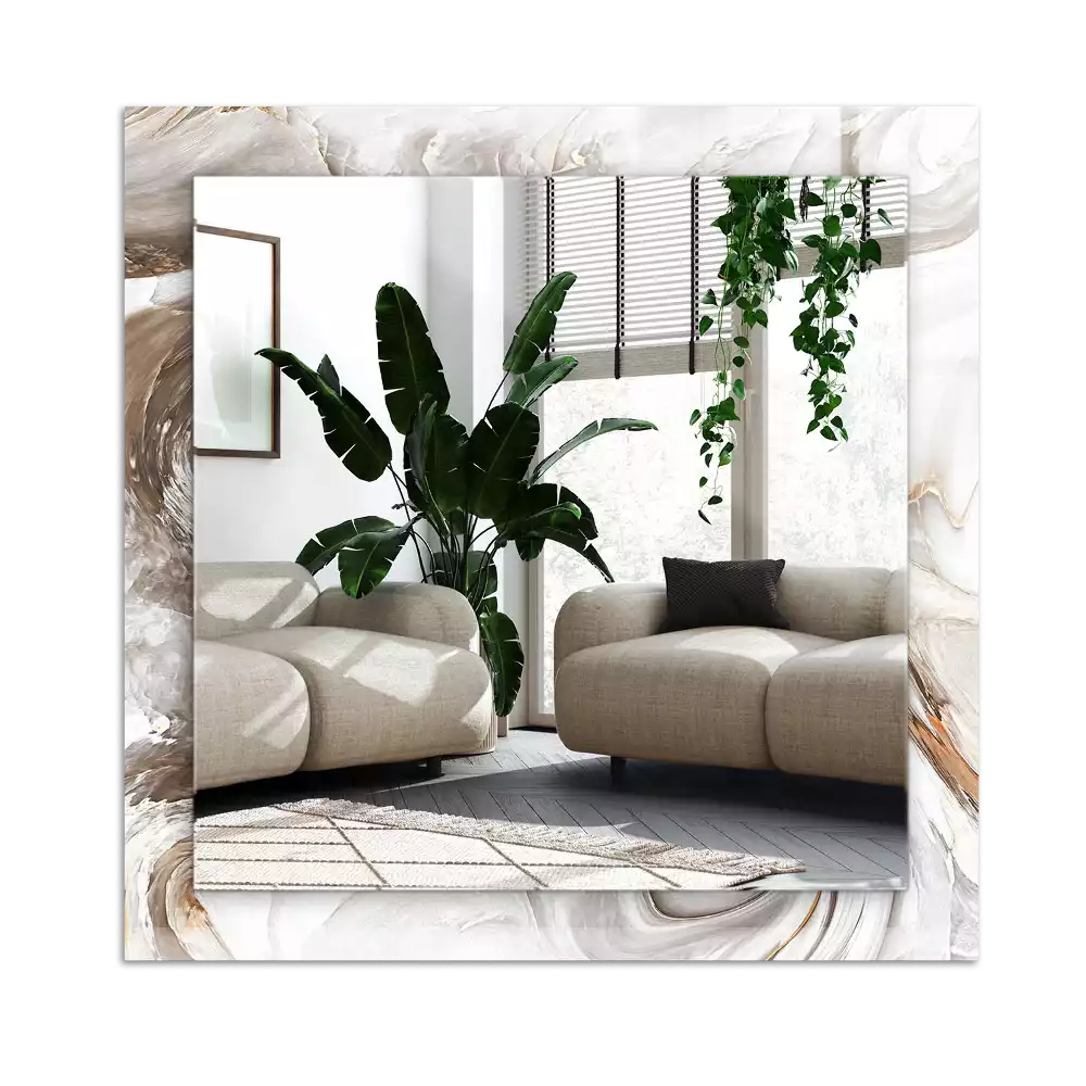 Rectangular mirror print Abstract marble pattern