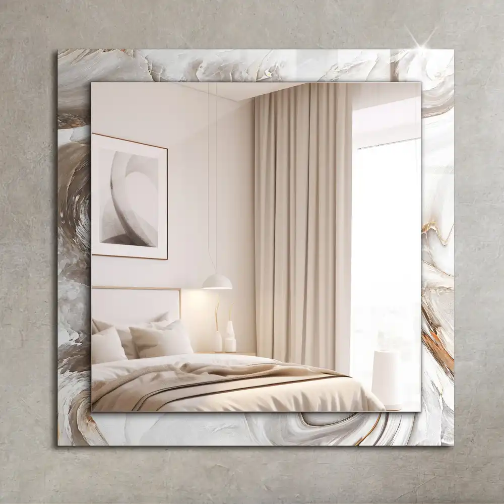Rectangular mirror print Abstract marble pattern