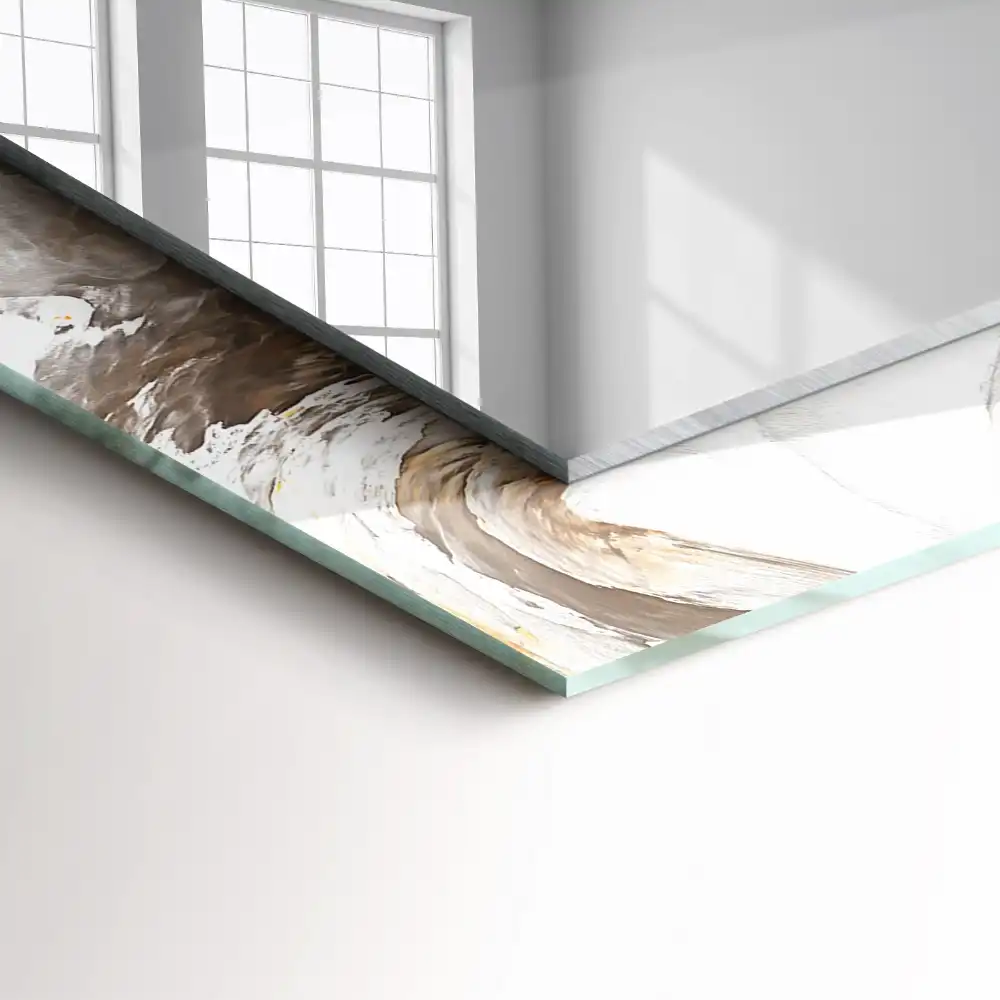 Rectangular mirror print Abstract marble pattern