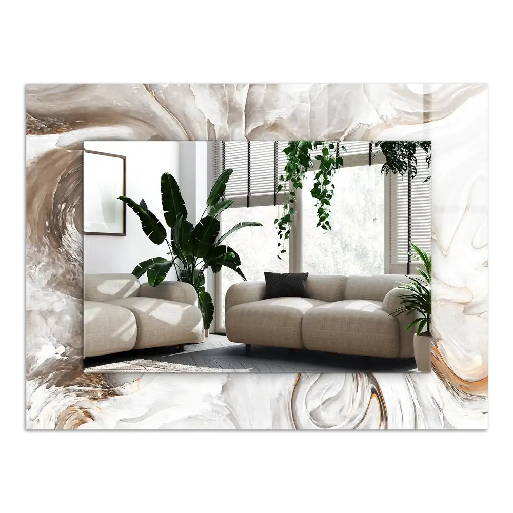 Rectangular mirror print Abstract marble pattern