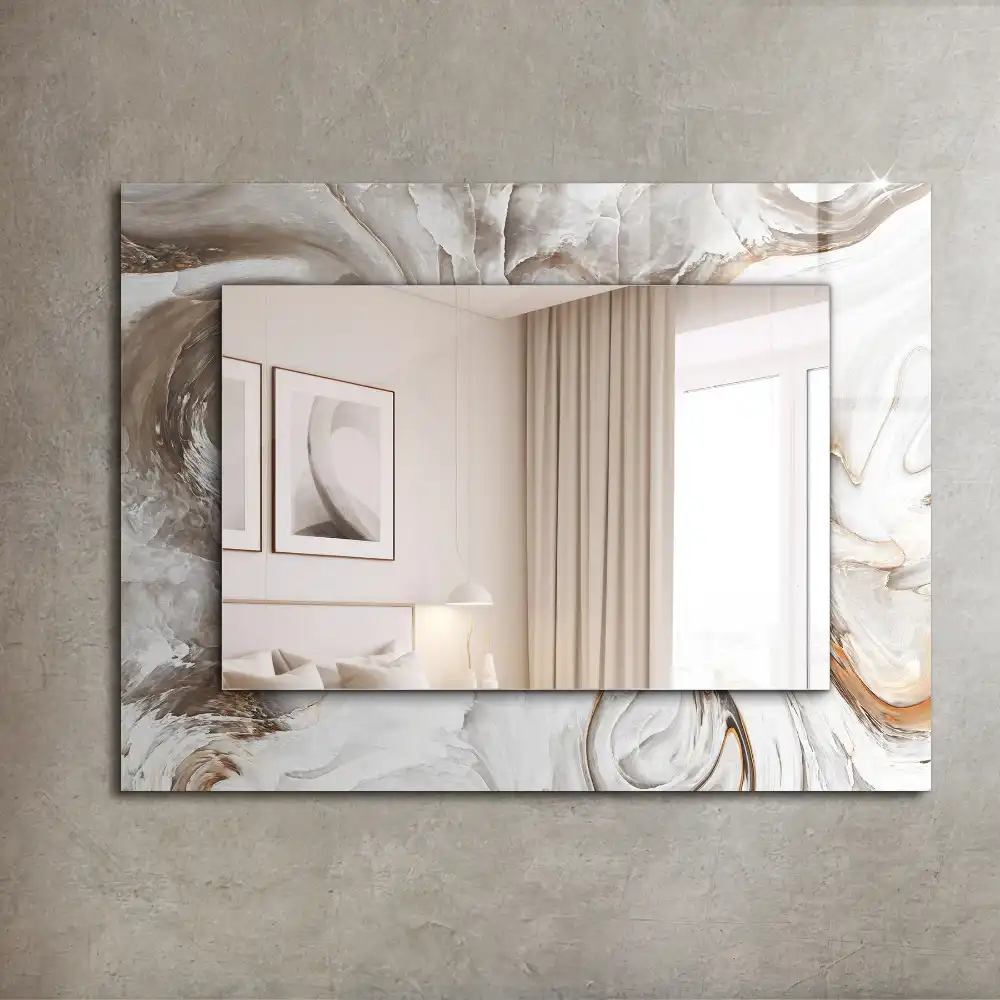 Rectangular mirror print Abstract marble pattern