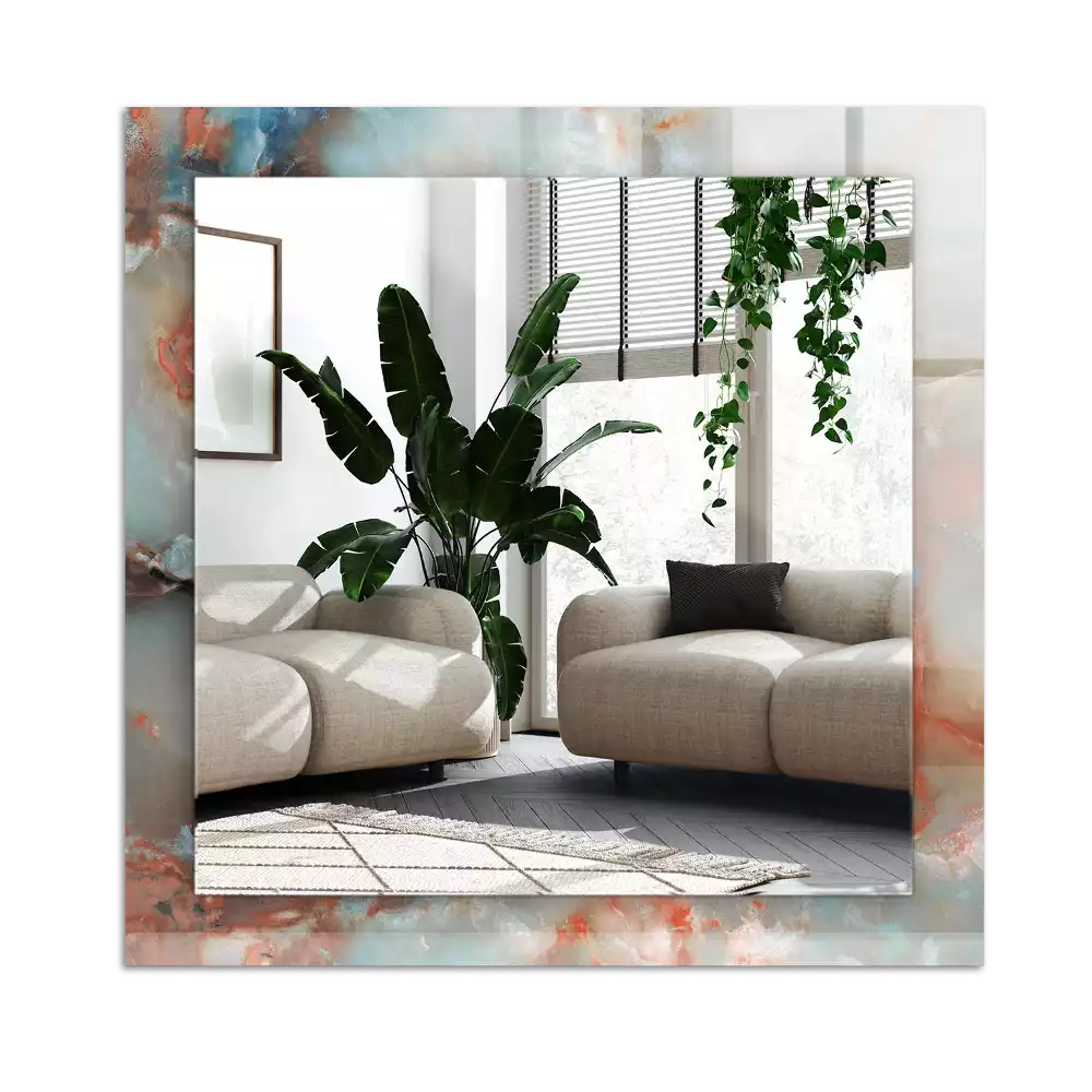 Rectangular wall mirror design Abstract colorful texture