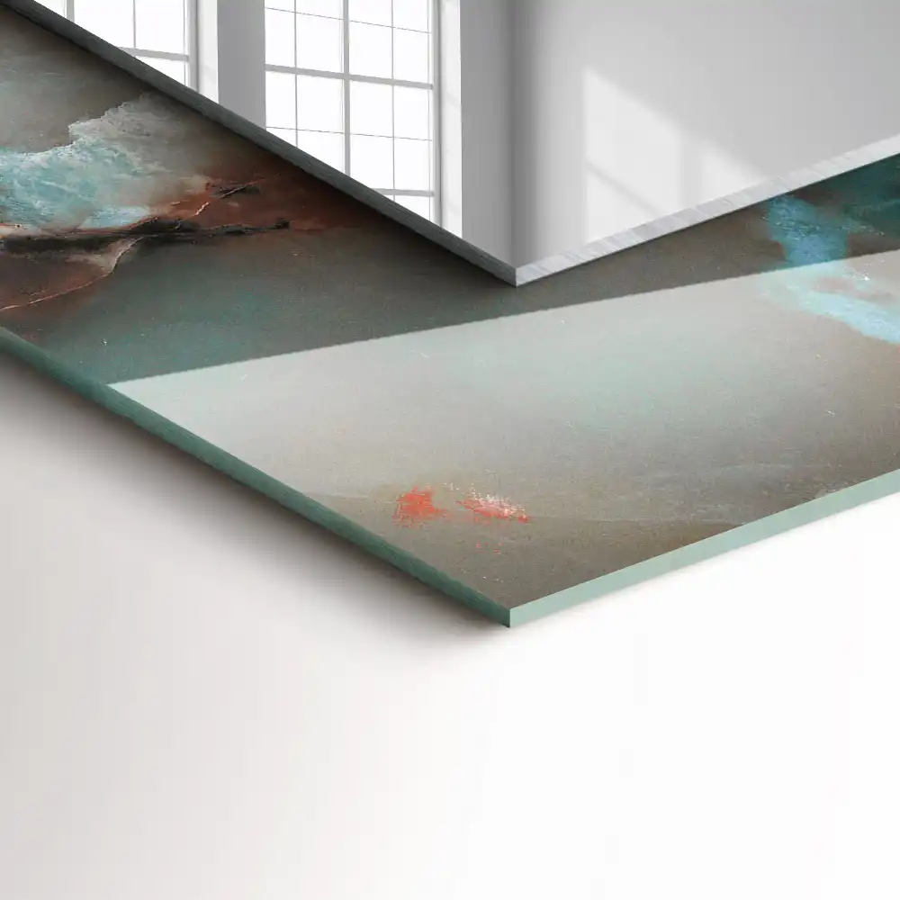 Rectangular wall mirror design Abstract colorful texture