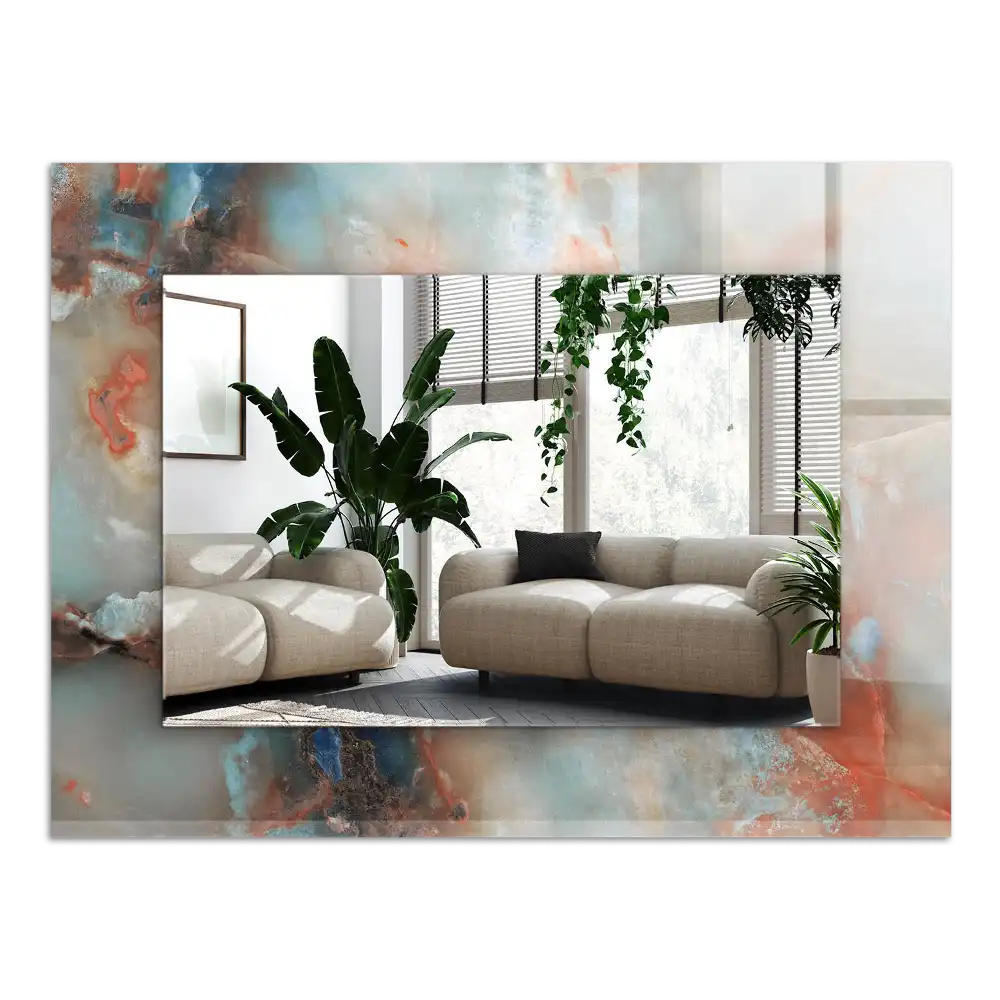 Rectangular wall mirror design Abstract colorful texture