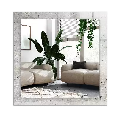 Rectangular decorative mirror Cracked concrete wall