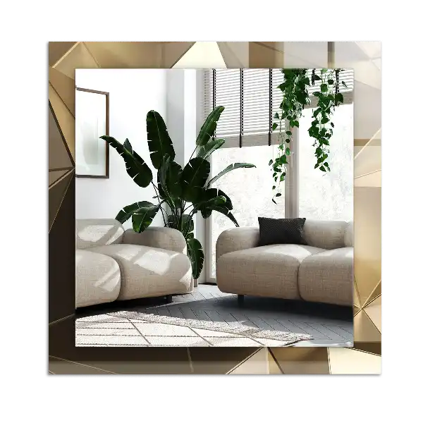 Rectangular decorative mirror Geometric shapes