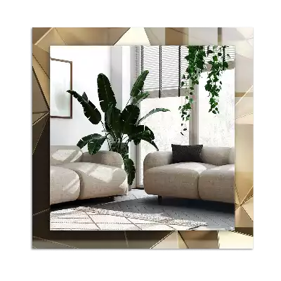 Rectangular decorative mirror Geometric shapes