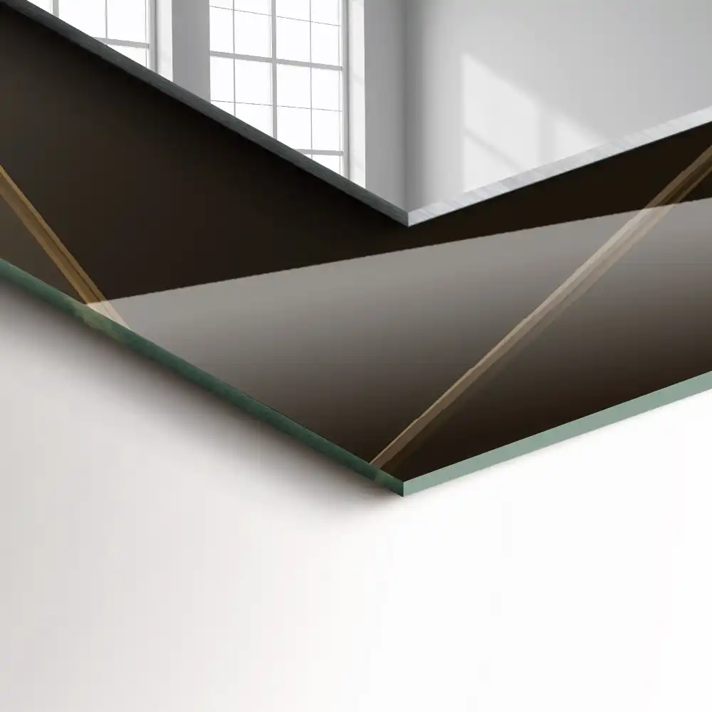 Rectangular decorative mirror Geometric shapes