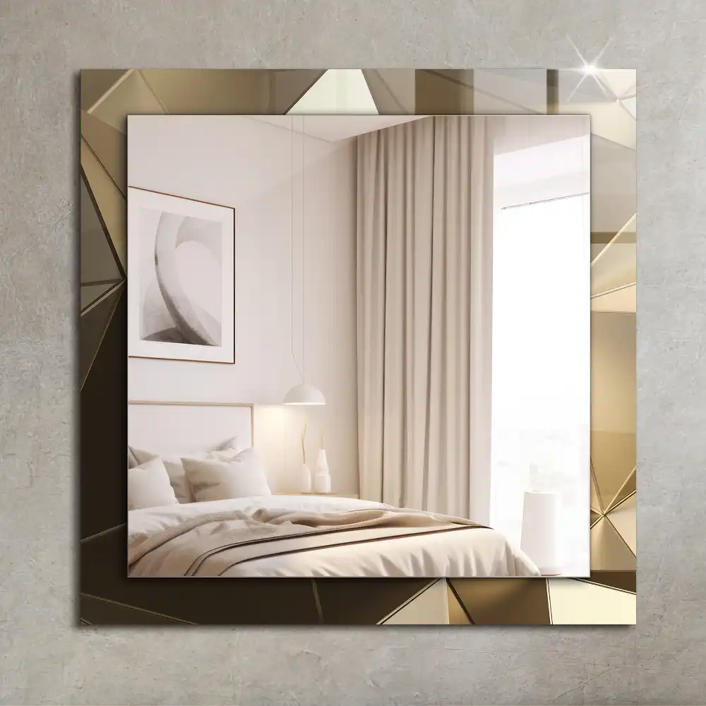 Rectangular decorative mirror Geometric shapes