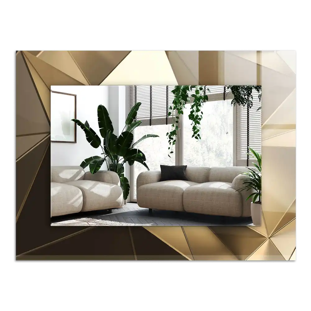 Rectangular decorative mirror Geometric shapes