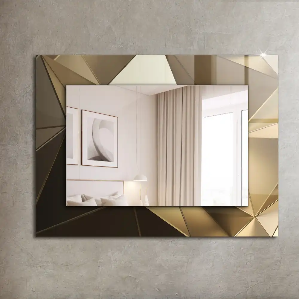 Rectangular decorative mirror Geometric shapes