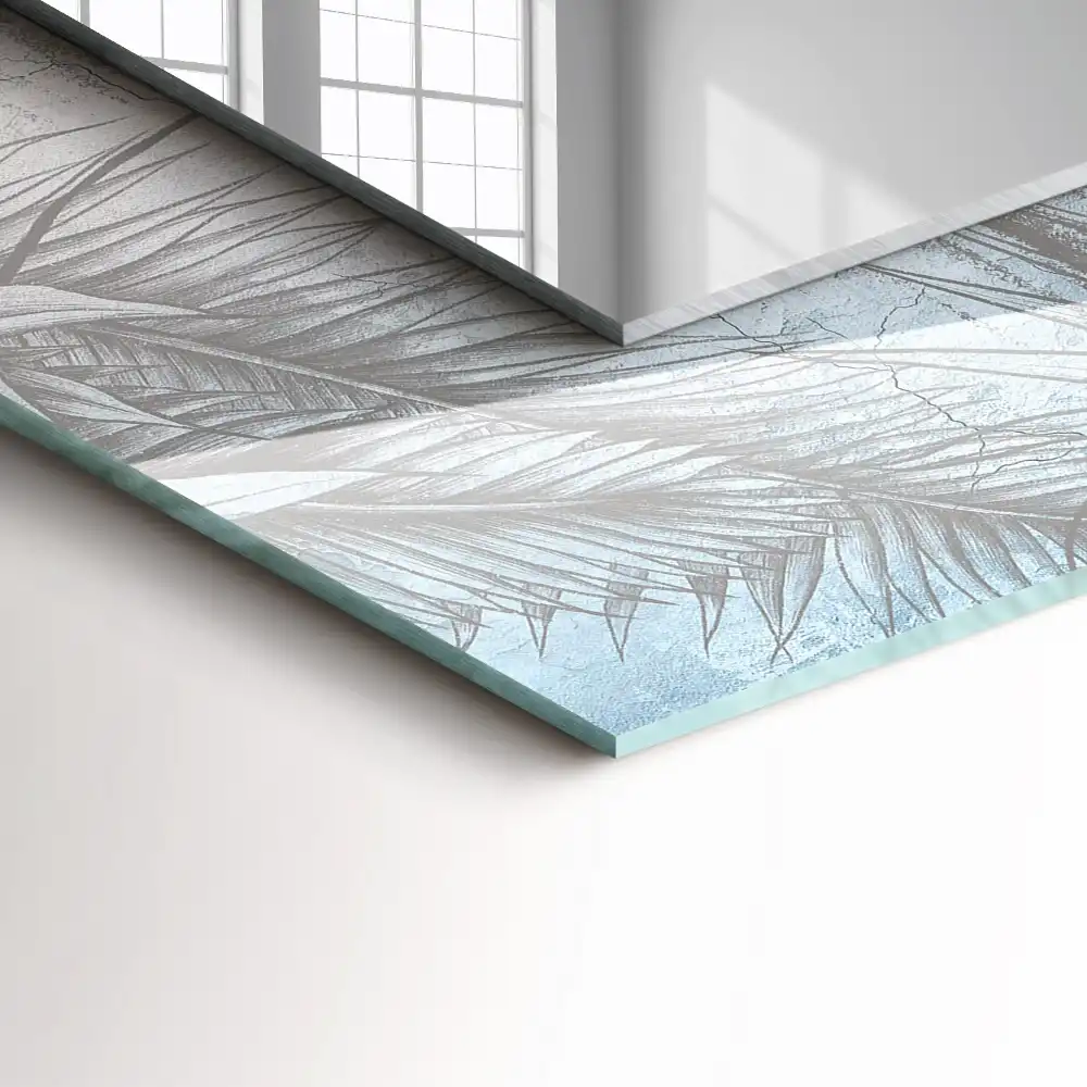 Rectangle decorative mirror Pastel plants