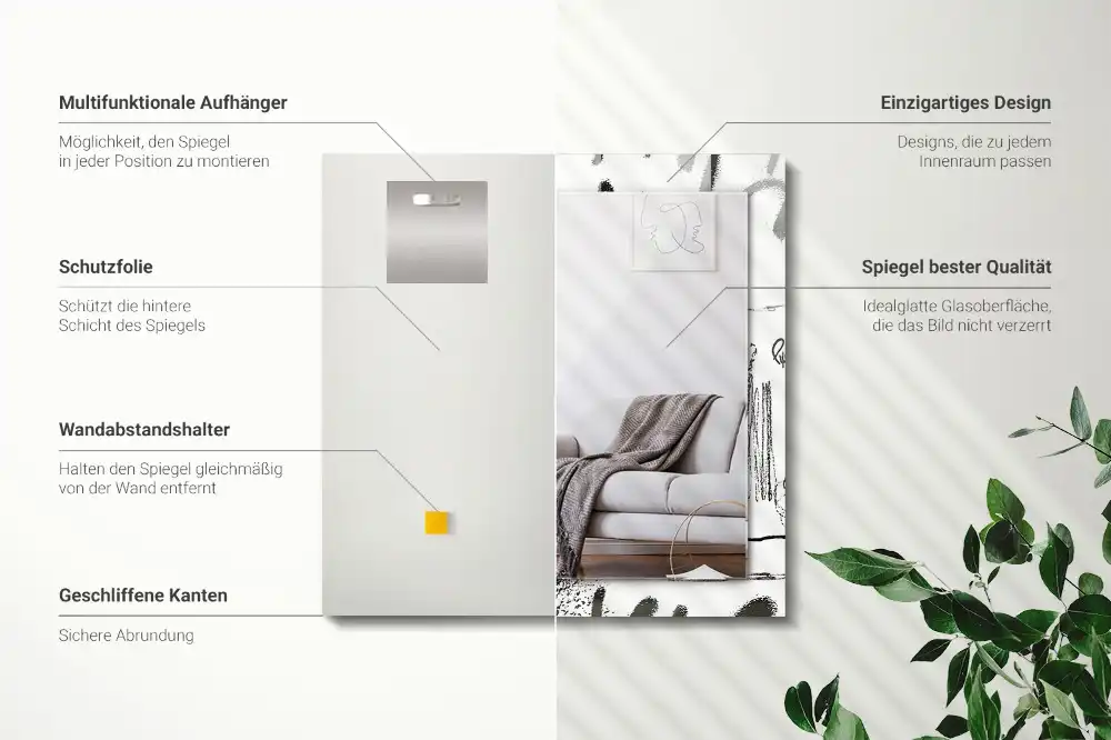 Rectangular decorative mirror Abstract Modern Patterns