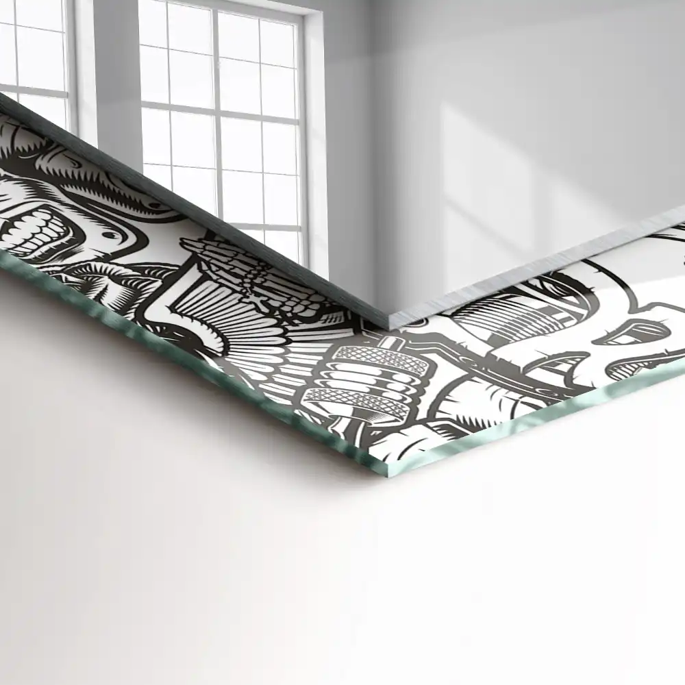 Rectangular mirror print Black and white patterns