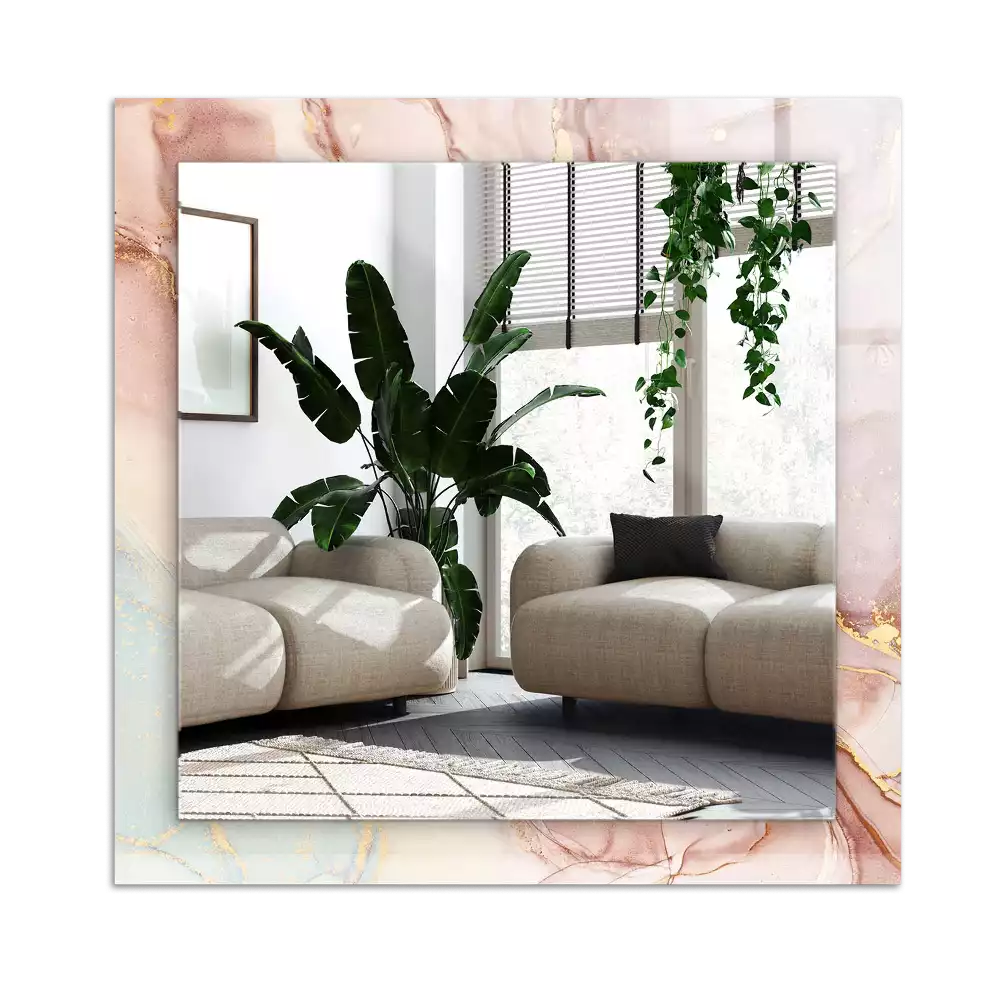 Rectangular wall mirror design Abstract watercolor art