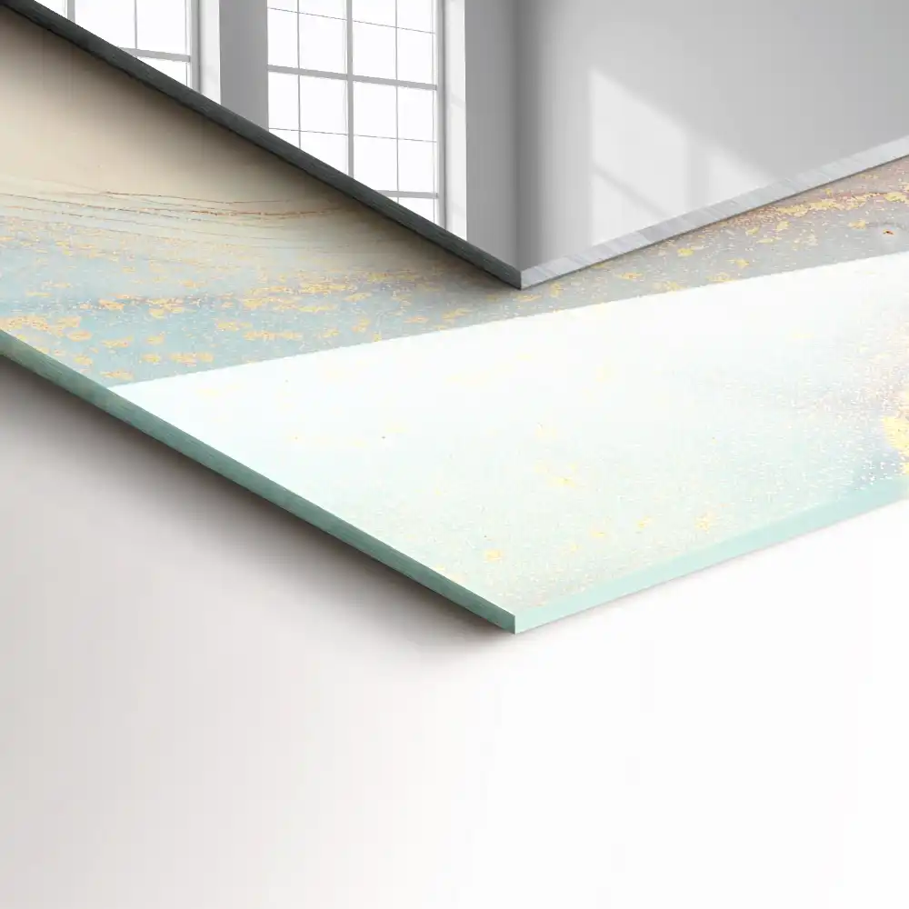 Rectangular wall mirror design Abstract watercolor art