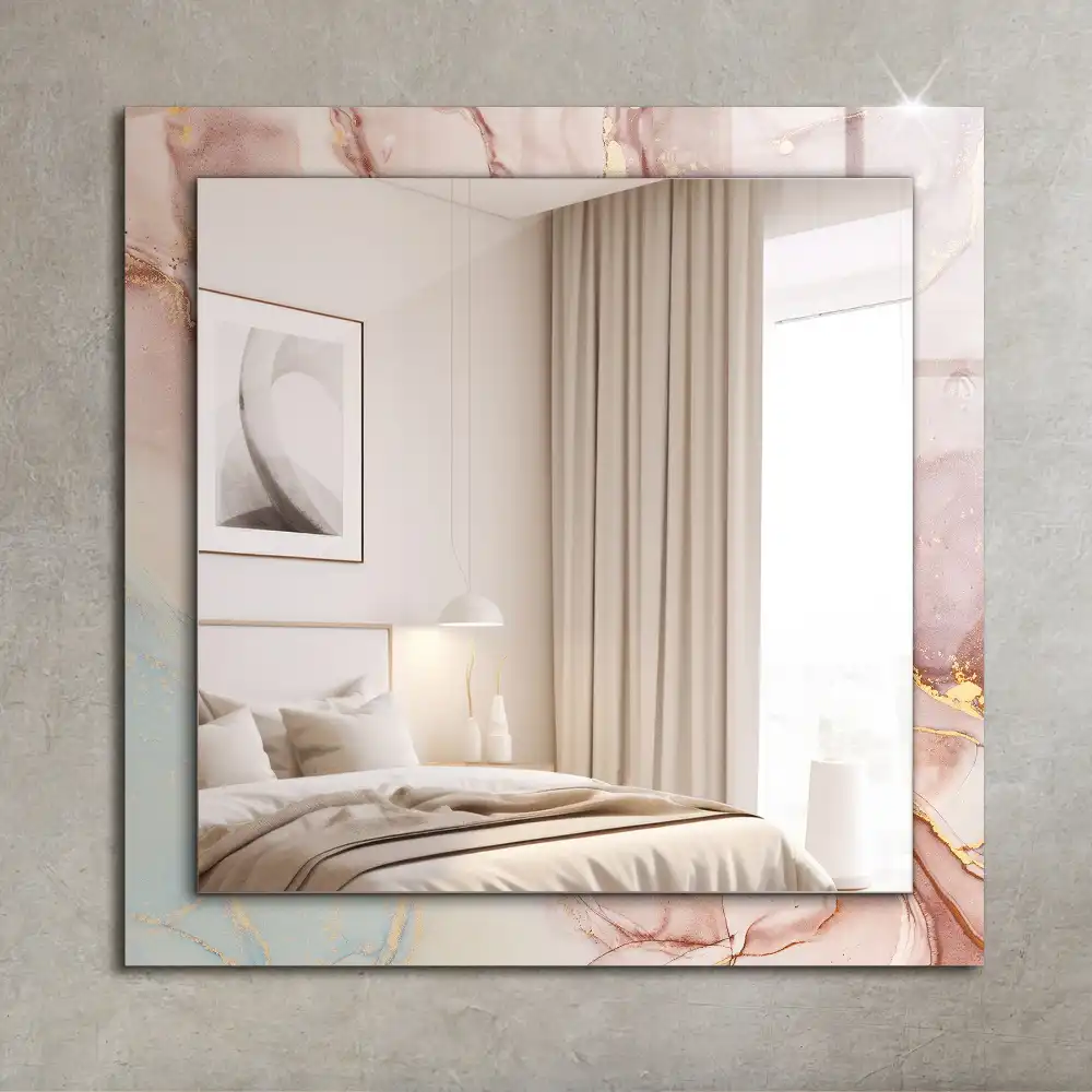 Rectangular wall mirror design Abstract watercolor art