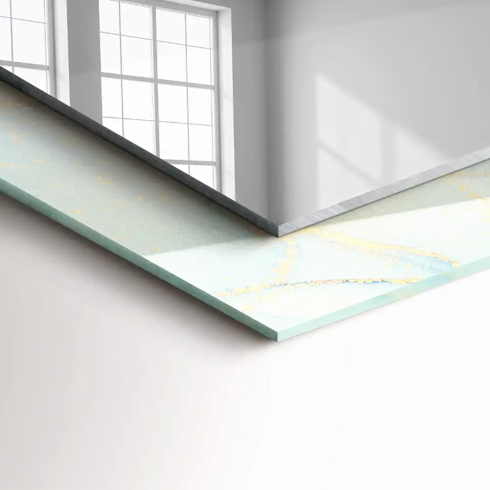 Rectangular wall mirror design Abstract watercolor art