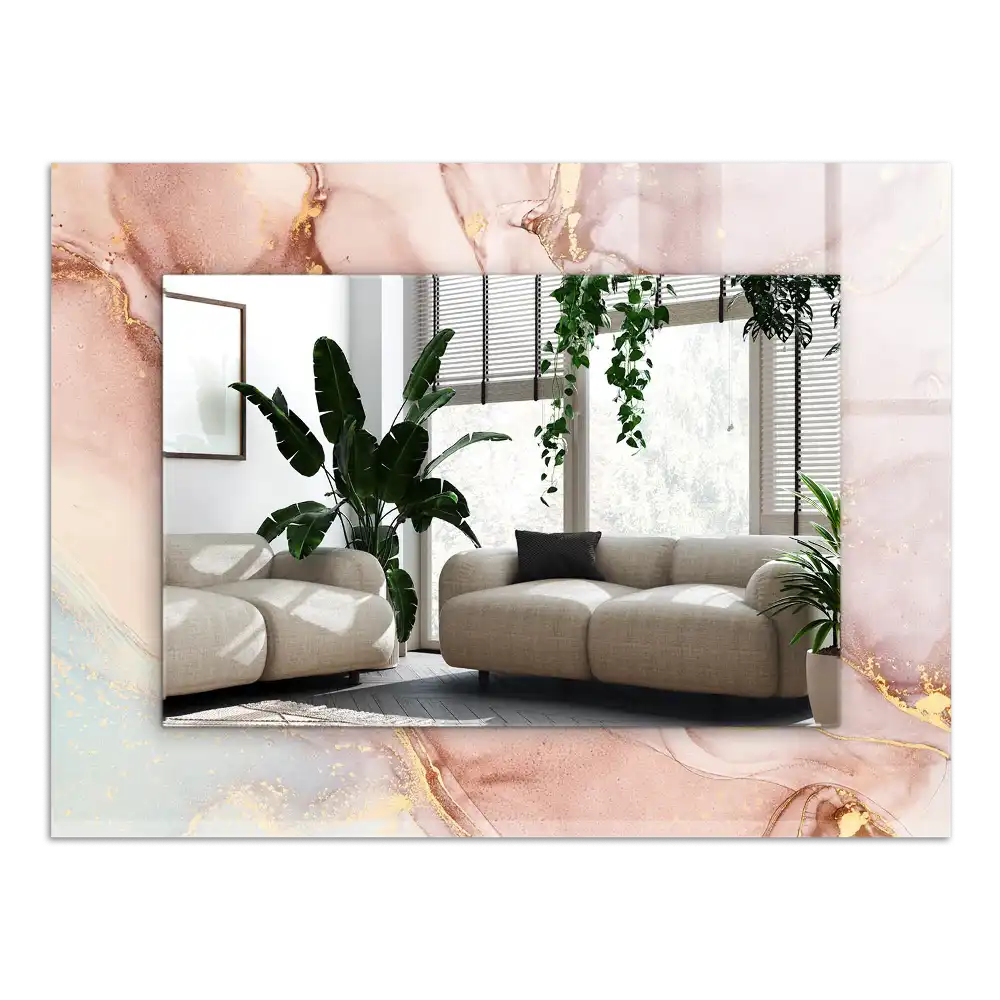 Rectangular wall mirror design Abstract watercolor art