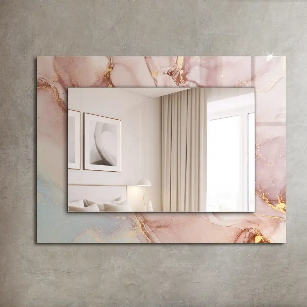 Rectangular wall mirror design Abstract watercolor art
