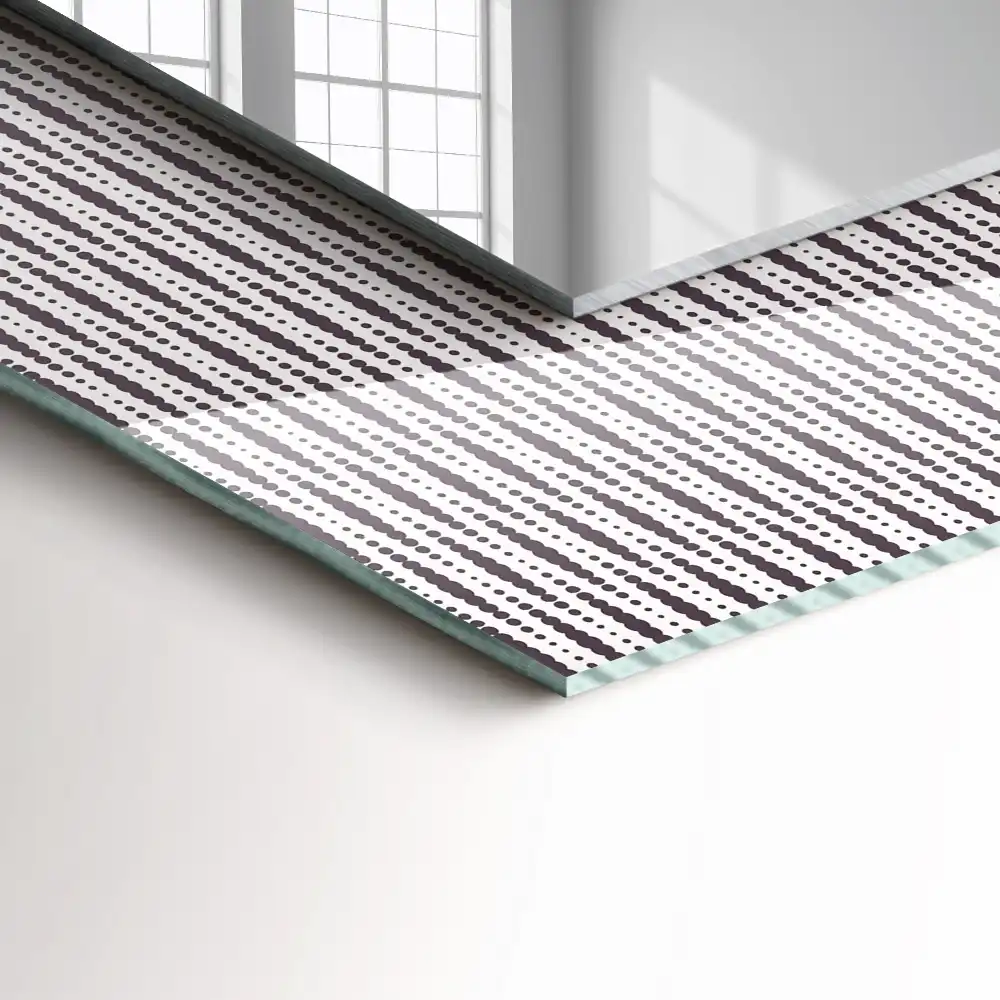 Rectangular decorative mirror Textile fabric pattern